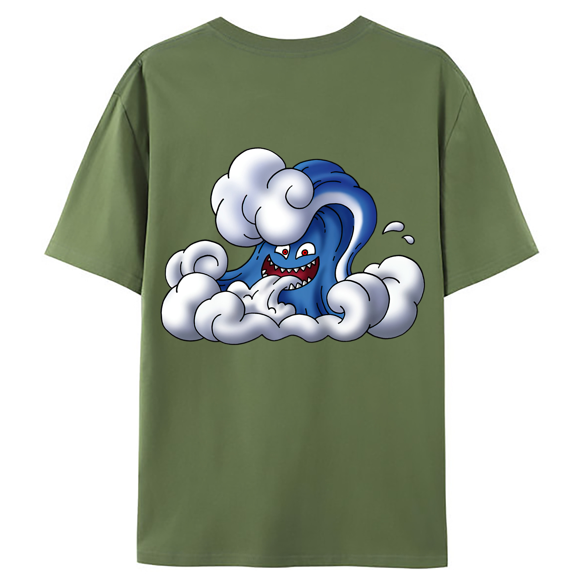 （画像用） ドラゴンクエスト Doragon Kuesuto Dragon Quest 綿100％ メンズ半袖Tシャツ（バックプリント） 通気性